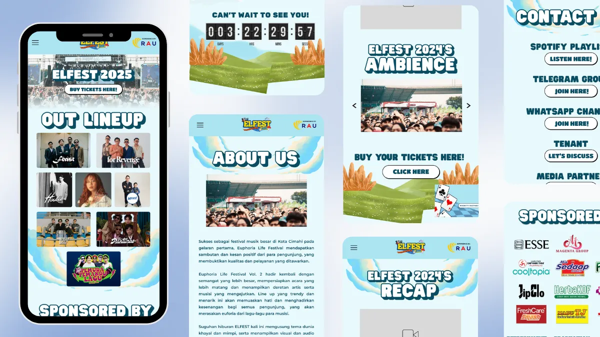Elfest 2025 landing page screenshot